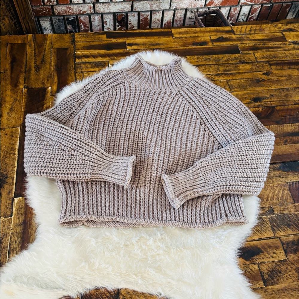 H&M Women's Cowl Neck Sweater - Beige